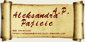 Aleksandra Pajičić vizit kartica